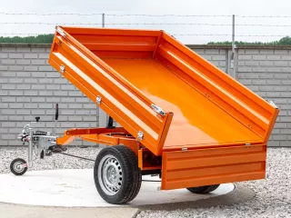 Pótkocsi, ráfutófékkel, 3 irányba billenthető, japán kistraktorokhoz, Komondor SPK-1500/RF (10)