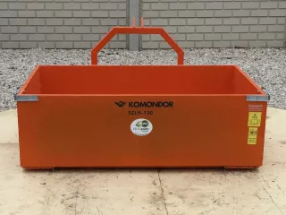 Szállító láda 130 cm-es, japán kistraktorokhoz, lenyitható hátfallal, Komondor SZLH-130 (3)