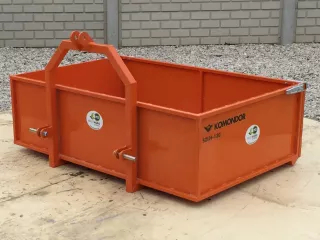 Szállító láda 130 cm-es, japán kistraktorokhoz, lenyitható hátfallal, Komondor SZLH-130 (6)