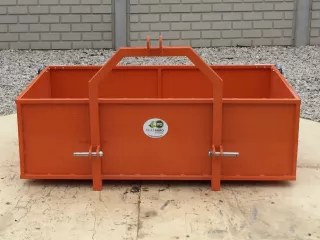 Szállító láda 130 cm-es, japán kistraktorokhoz, lenyitható hátfallal, Komondor SZLH-130 (7)